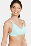 Zivame Beautiful Basics Double Layered Non Wired 3/4Th Coverage Backless Bra - Aruba Blue — thumbnail 5